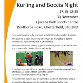 Kurling and Boccia Night